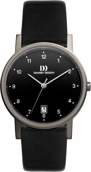 Danish Design IQ13Q170 Horloge titanium/leder 34 mm  1