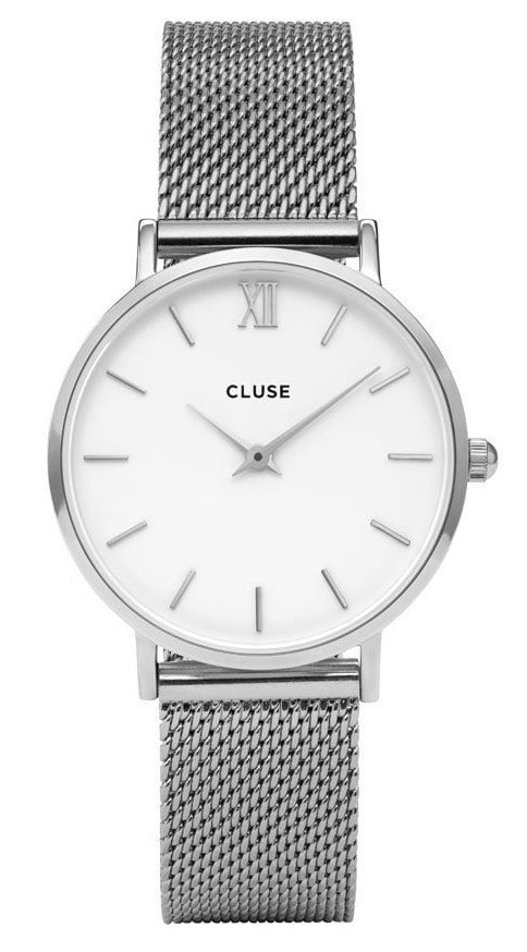 Cluse CW0101203002 Horloge Minuit Mesh silver-white 33 mm  1