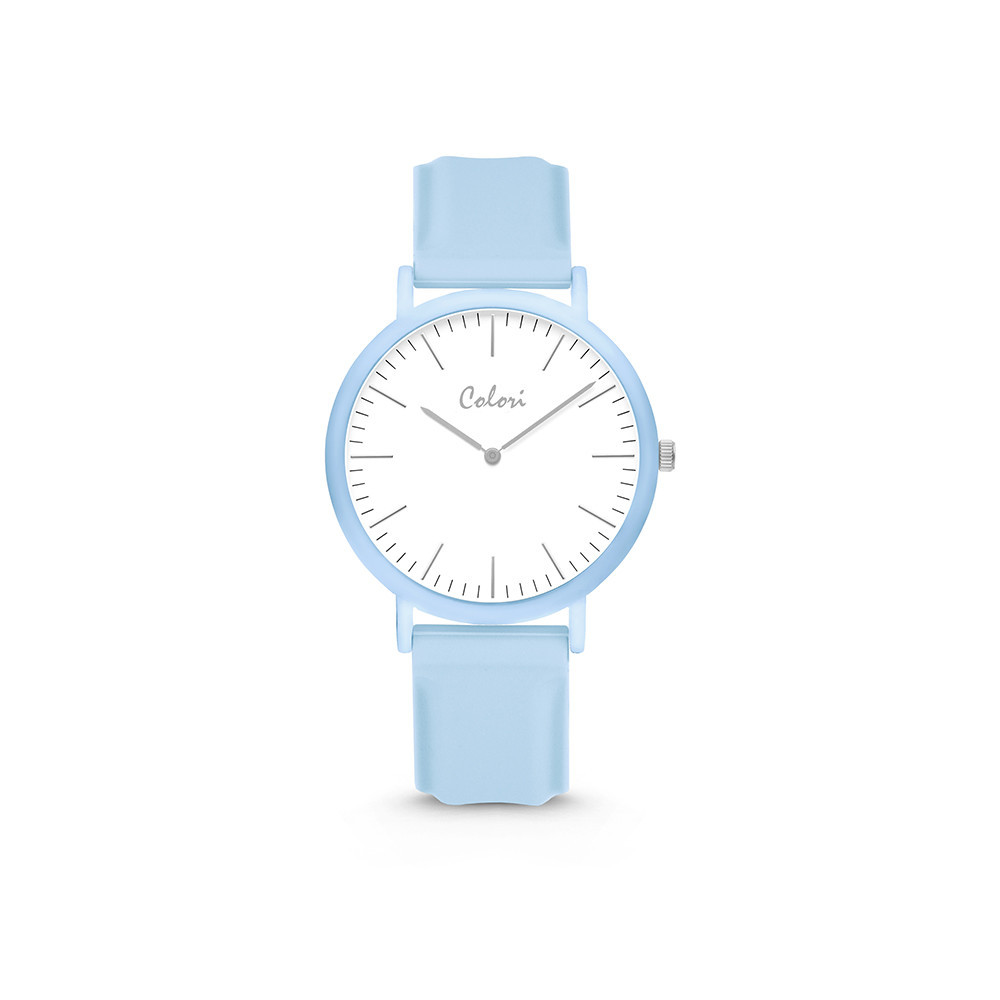 Colori Essentials 5 COL593 Horloge - Siliconen Band - Ø 30 mm - Blauw 1