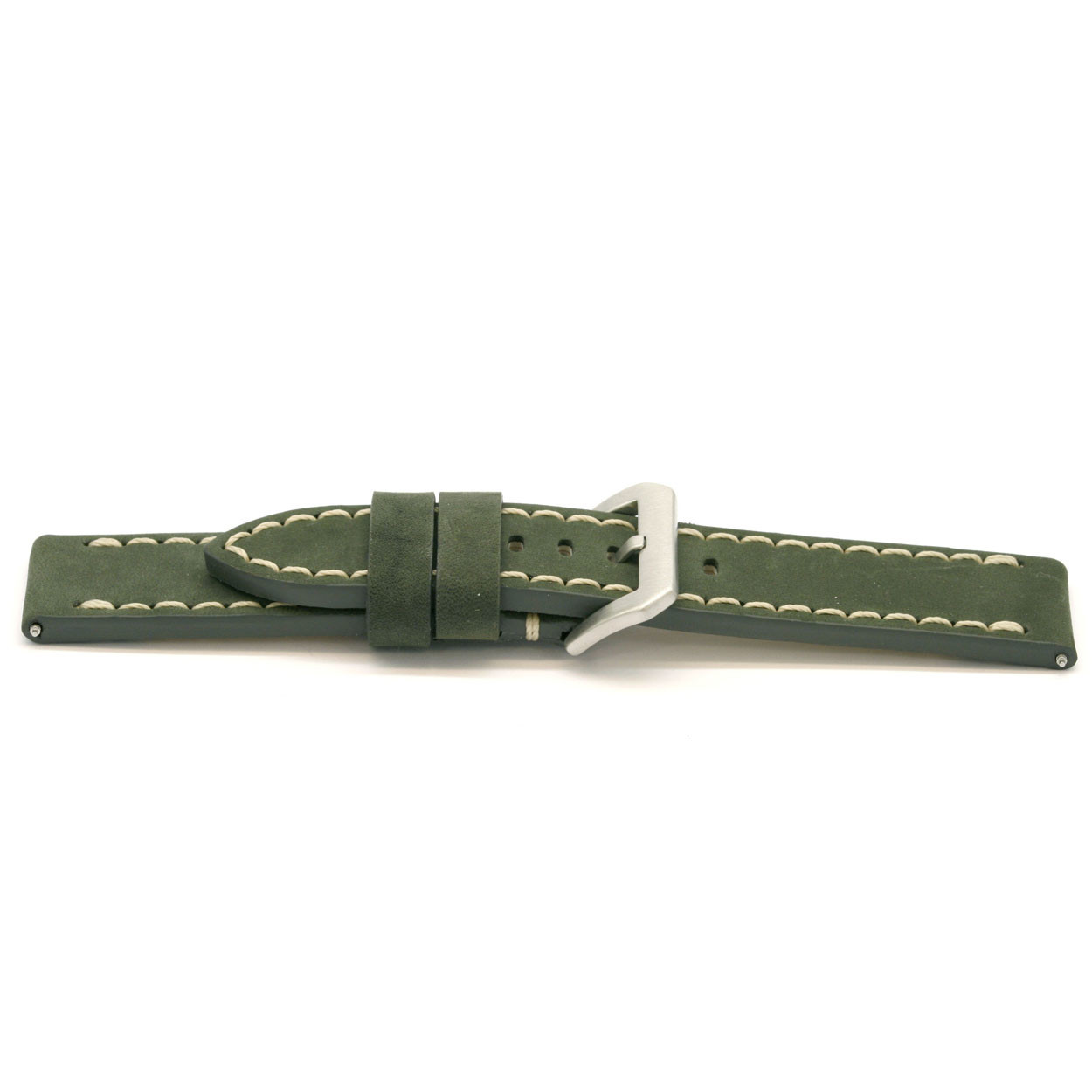 Horlogeband I816 Vintage Nubuck Grijs/Groen 24 mm 1