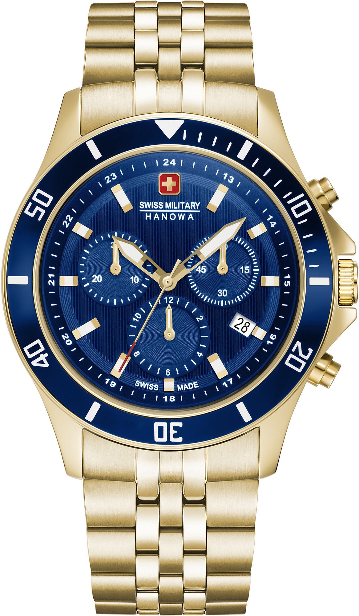 Swiss Military Hanowa 06-5331.02.003 Horloge chronograaf blauwe wijzerplaat 42 mm 1