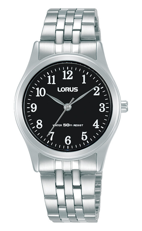 Lorus RRX37HX9 Horloge staal zilverkleurig-zwart 30 mm  1