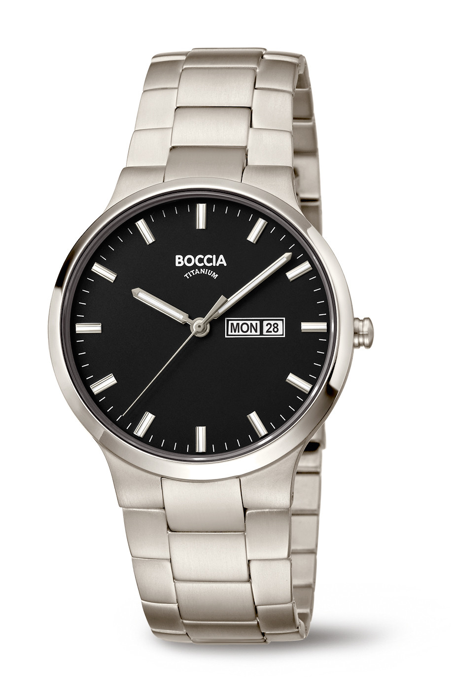 Boccia 3649-03 Horloge Titanium Saffierglas Zwart 39 mm 1