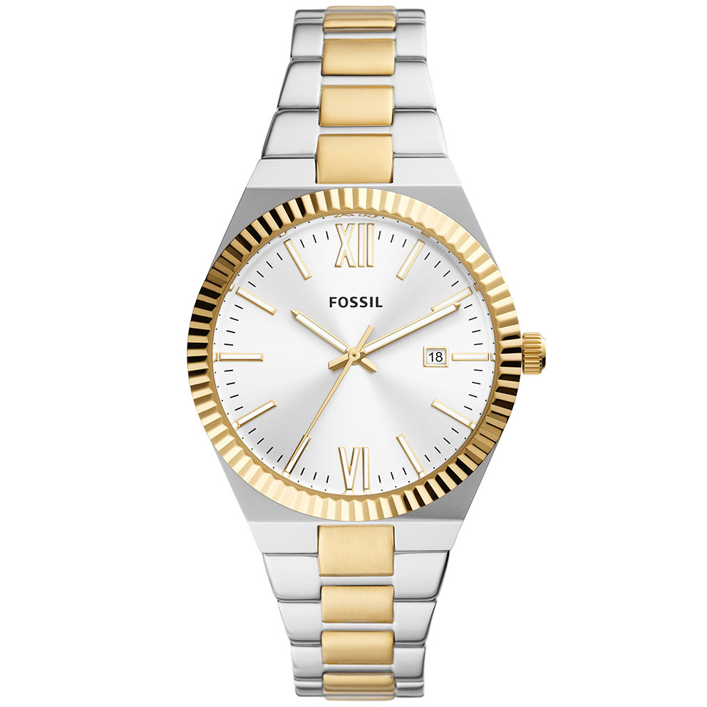 Fossil ES5259 Horloge Scarlette staal zilver-en goudkleurig 38 mm 1