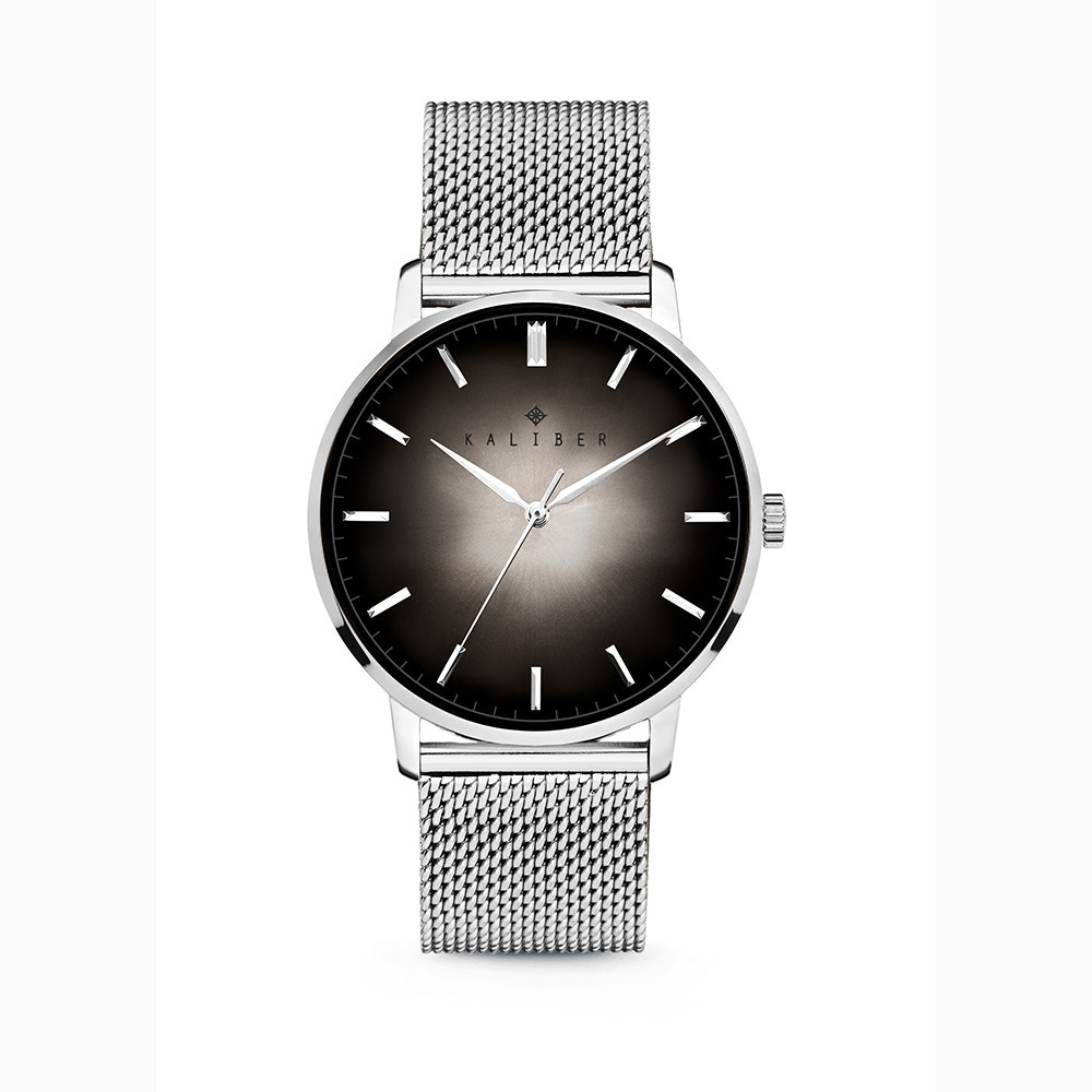 Kaliber 7KW 0007 Horloge met Meshband Ø40 mm zilverkleurig-zwart 1