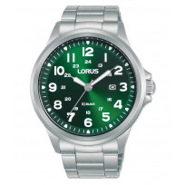 Lorus RH995NX9 Horloge staal zilverkleurig-groen 44 mm  1