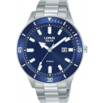 Lorus RX313AX9 Horloge staal zilverkleurig-blauw 43 mm  1