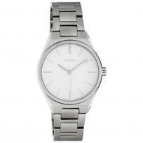 OOZOO C10525 Horloge Timepieces staal zilverkleurig-wit 34 mm 1