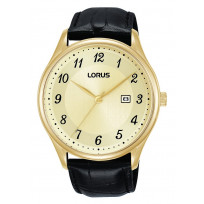 Lorus RH908PX9 Horloge staal-leder goudkleurig-zwart 42 mm  1