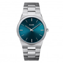 CLUSE CW0101503003 Horloge Vigoureux zilverkleurig-petrol 40 mm 1