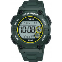 Lorus R2333PX9 Horloge Digitaal kunststof-siliconen groen-grijs 42 mm 1