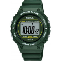 Lorus R2309PX9 Horloge Digitaal staal-siliconen groen 40 mm 1