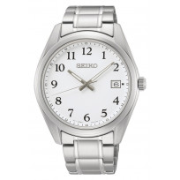 Seiko SUR459P1 Herenhorloge, saffierglas, witte wijzerplaat 40,2 mm 1