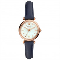 Fossil ES4502 Horloge Charlie Mini staal-leder rosekleurig-zwart 28 mm 1