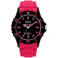 COLORI COL098 horloge  roze-zwart 40 mm 1