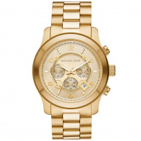 Michael Kors MK9074 Horloge Runway Chrono staal goudkleurig 45 mm 1