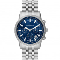 Michael Kors MK8952 Horloge Hutton Chrono staal zilverkleurig-blauw 43 mm 1