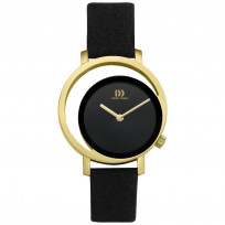 Danish Design IV15Q1271 Horloge Pico Black Gold Vegan staal-microfiber goudkleurig-zwart 32 mm 1