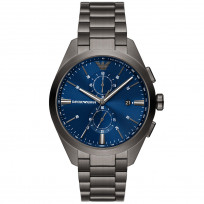 Emporio Armani AR11481 Horloge Claudio Chrono staal donkergrijs-blauw 43 mm 1