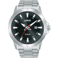 Lorus RH957PX9 Horloge staal zilverkleurig-zwart 44 mm 1