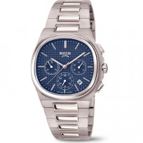 Boccia 3740-01 Horloge Chronograaf titanium zilverkleurig-blauw 45 mm 1
