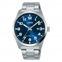 Lorus RH975JX5 Horloge staal zilverkleurig-blauw 39,5 mm 1