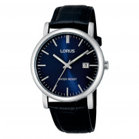 Lorus RG841CX5 Horloge staal-leder zwart-blauw 37,5 mm  1