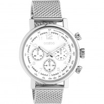 OOZOO C10900 Horloge Timepieces staal zilverkleurig-wit 42 mm 1
