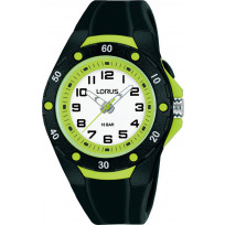 Lorus R2375NX9 Horloge kunststof-siliconen zwart-groen 36 mm  1