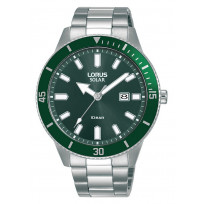 Lorus RX315AX9 Horloge staal zilverkleurig-groen 43 mm  1