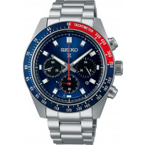 Seiko SSC913P1 Horloge Prospex Solar Chronograaf staal zilverkleurig-blauw 41,4 mm 1