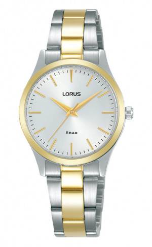 Lorus RRX78HX9 Horloge staal zilver-en goudkleurig 28 mm 1