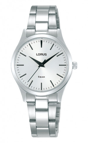 Lorus RRX77HX9 Horloge staal zilverkleurig-wit 28 mm 1