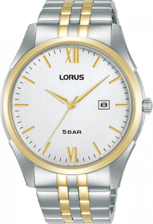 Lorus RH988PX9 Horloge staal zilver-en goudkleurig-wit 42 mm 1