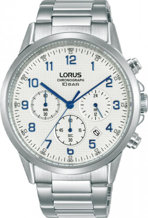 Lorus RT319KX9 Horloge Chronograaf staal zilverkleurig-wit 42 mm  1