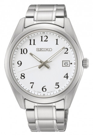 Seiko SUR459P1 Herenhorloge, saffierglas, witte wijzerplaat 40,2 mm 1