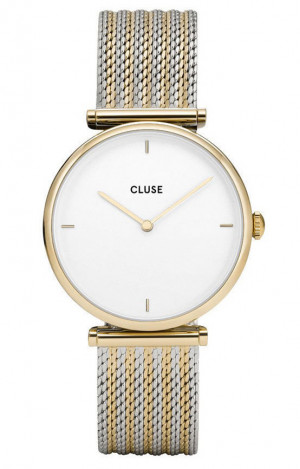 CLUSE CW0101208002 Horloge Triomphe Mesh goud- en zilverkleurig 1