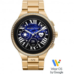 Michael Kors MKT5144 Horloge Smartwatch Gen 6 Camille staal goudkleurig 44 mm 1
