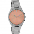 OOZOO C10341 Horloge Timepieces staal zilver- en rosekleurig 34 mm 1