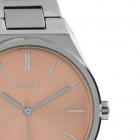 OOZOO C10341 Horloge Timepieces staal zilver- en rosekleurig 34 mm 2