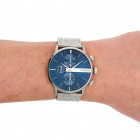 OOZOO C11100 Horloge Timepieces staal zilverkleurig-blauw 45 mm 2