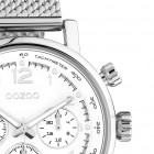 OOZOO C10900 Horloge Timepieces staal zilverkleurig-wit 42 mm 2