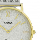 OOZOO C20117 Horloge Vintage Mesh zilver- en goudkleurig-glitter 40 mm 2
