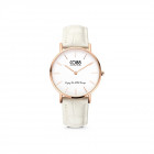 CO88 Collection Watches 8CW 10081 Horloge - Leren Band - Ø 32 mm - Rosékleurig 1