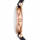 Fossil ES4502 Horloge Charlie Mini staal-leder rosekleurig-zwart 28 mm 3
